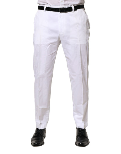 Robe blanche en coton, pantalon tailleur slim formel Dolce &amp; Gabbana