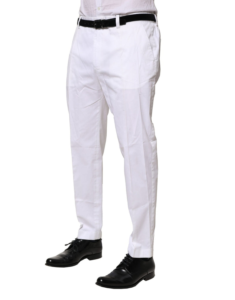 Dolce &amp; Gabbana witte katoenen jurk, smalle formele broek