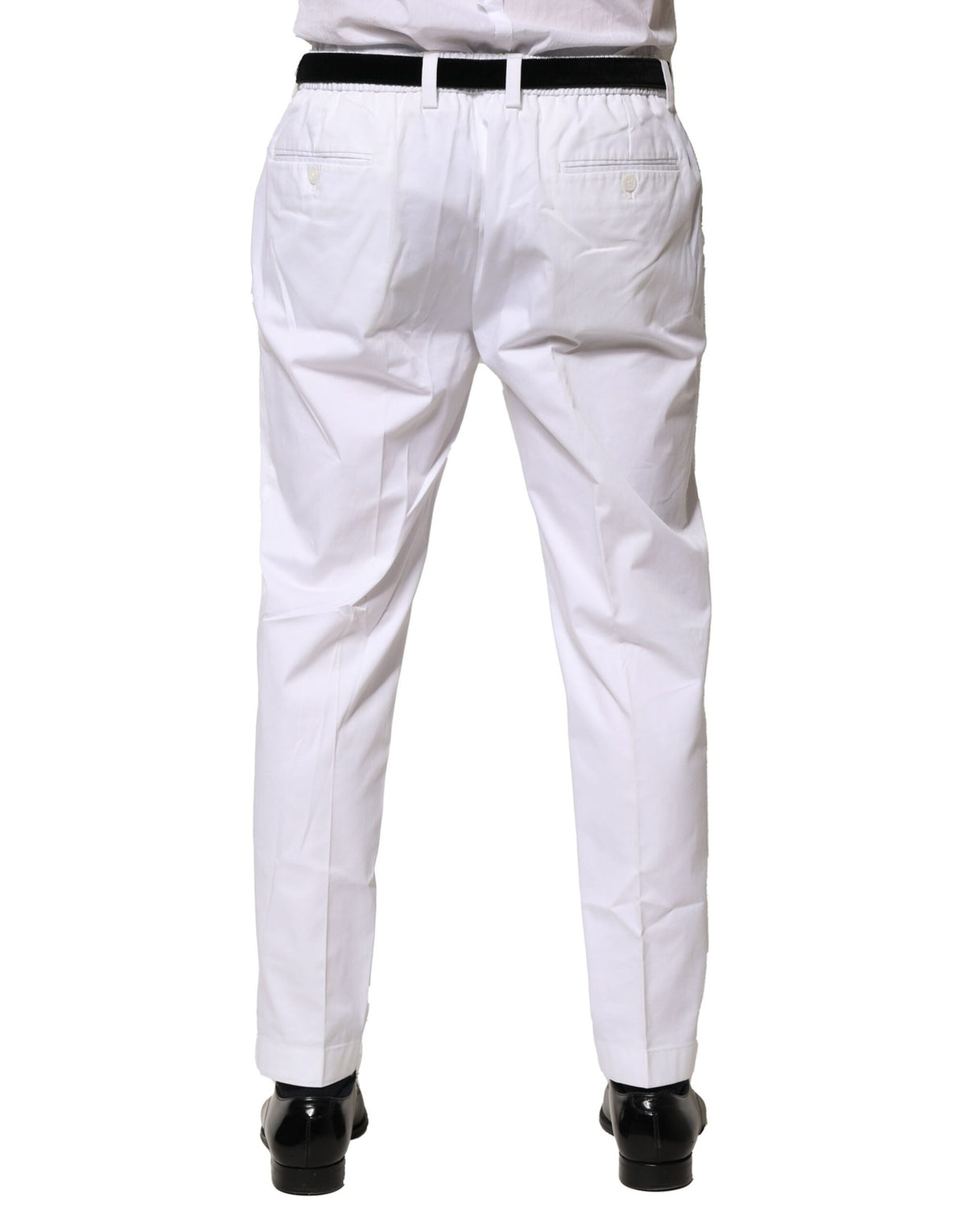Robe blanche en coton, pantalon tailleur slim formel Dolce &amp; Gabbana