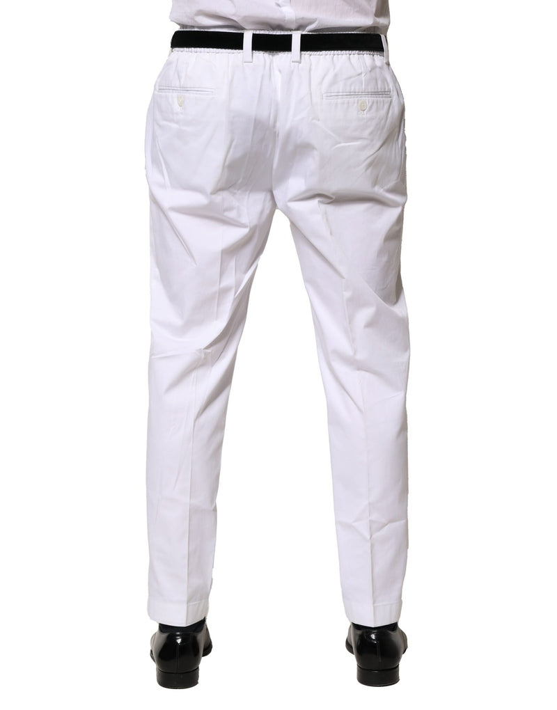 Dolce &amp; Gabbana witte katoenen jurk, smalle formele broek