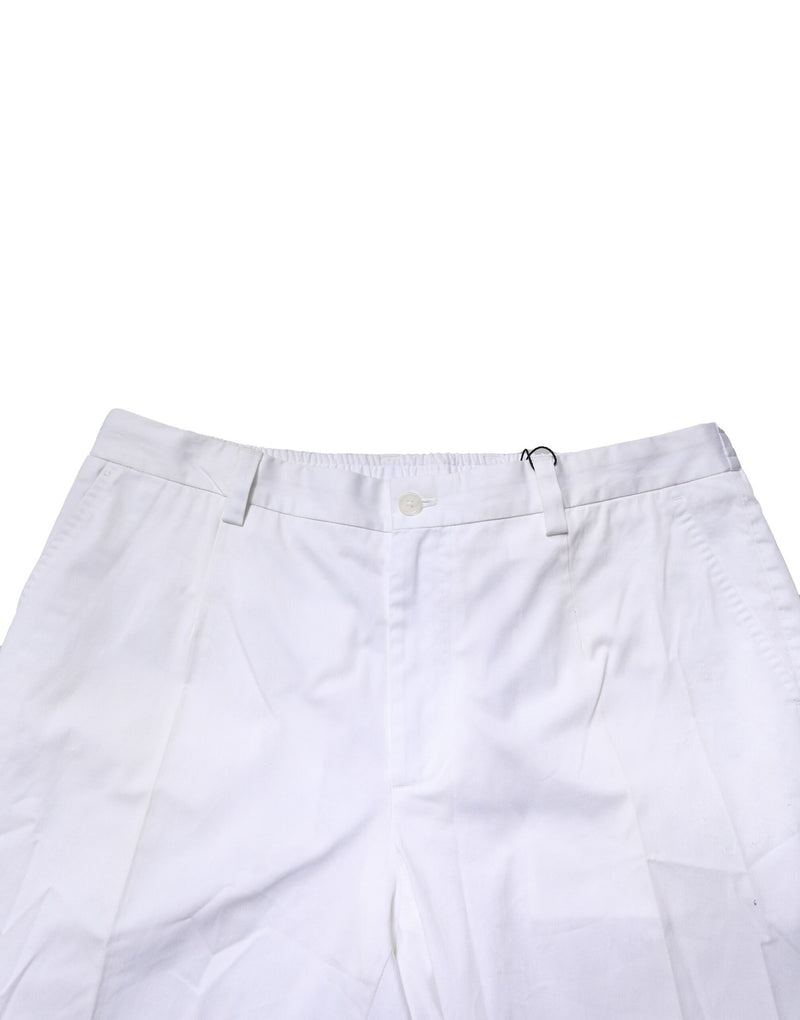 Dolce &amp; Gabbana witte katoenen jurk, smalle formele broek