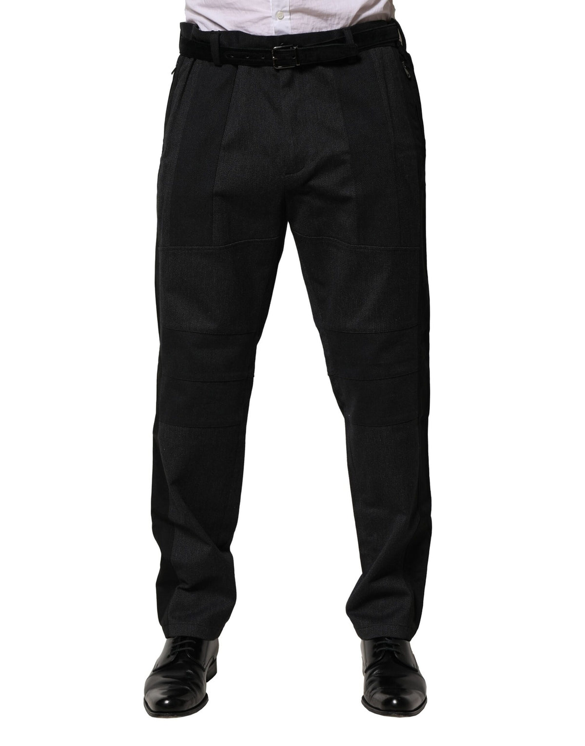Robe en coton noir, pantalon slim formel Dolce &amp; Gabbana