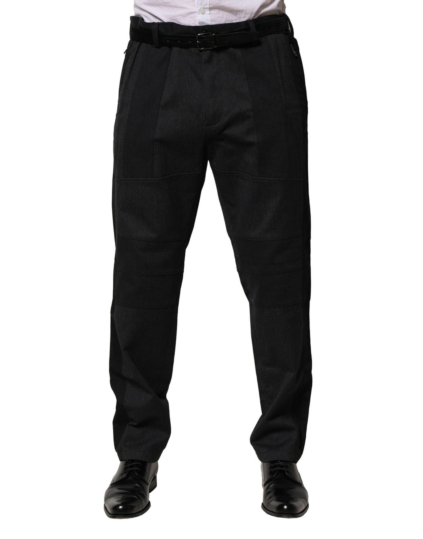 Robe en coton noir, pantalon slim formel Dolce &amp; Gabbana