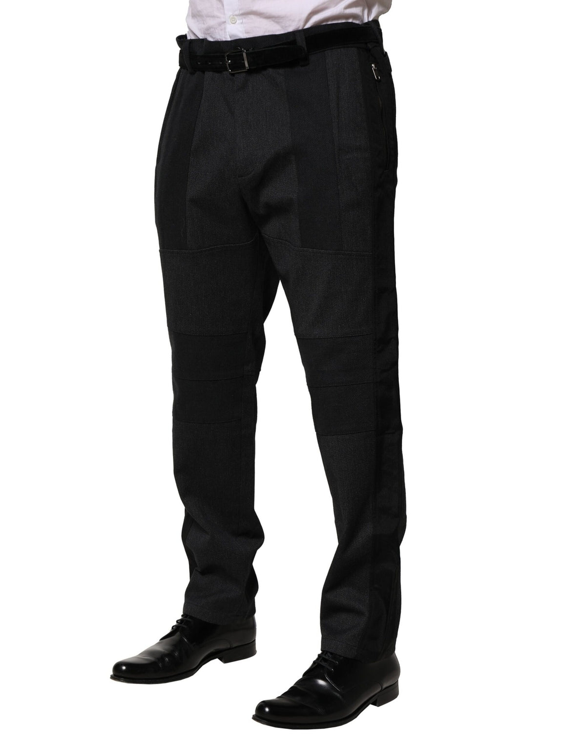 Robe en coton noir, pantalon slim formel Dolce &amp; Gabbana