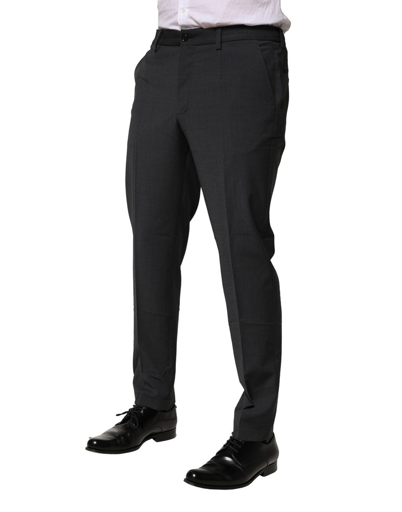 Robe en laine noire et pantalon tailleur slim noir Dolce &amp; Gabbana
