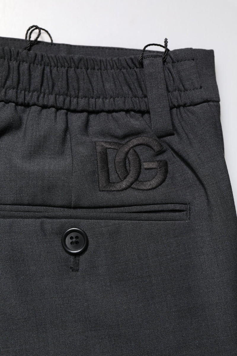 Robe en laine noire et pantalon tailleur slim noir Dolce &amp; Gabbana
