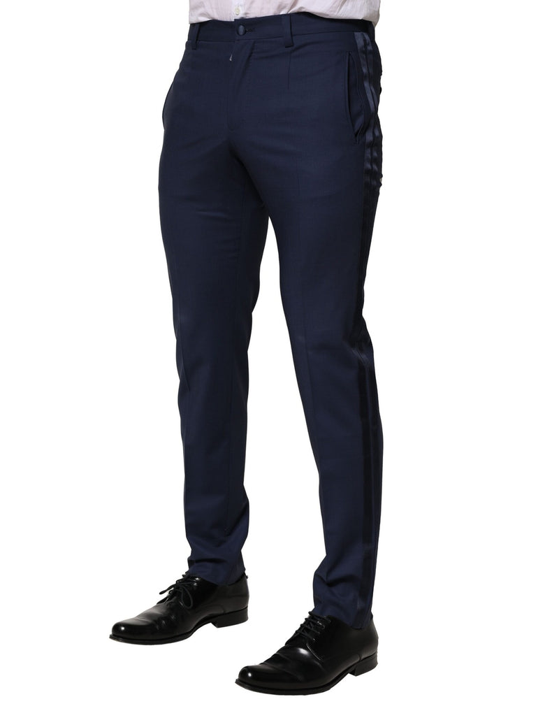 Dolce &amp; Gabbana donkerblauwe wollen pantalon voor formele gelegenheden