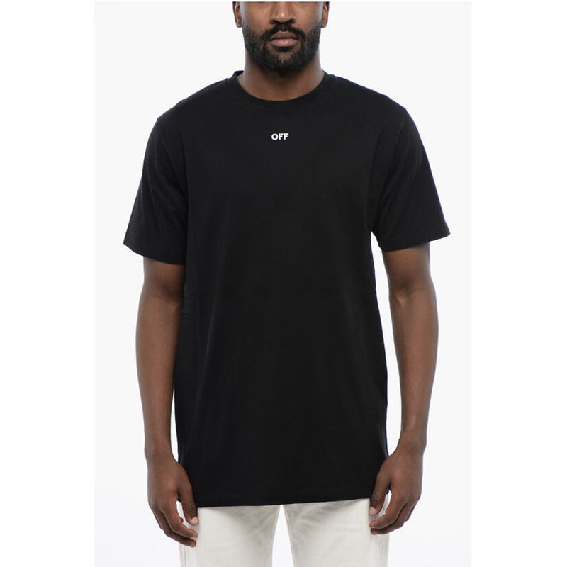 Off-White Zwart Katoenen ARROW T-shirt met ronde hals