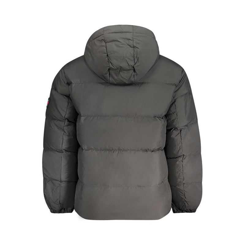 Tommy Hilfiger heren jas van gerecycled polyester in het zwart.
