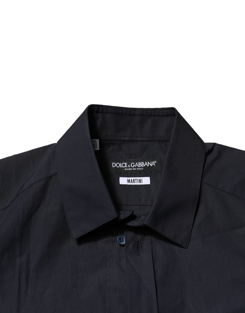 Dolce &amp; Gabbana donkerblauwe MARTINI katoenen overhemd voor heren
