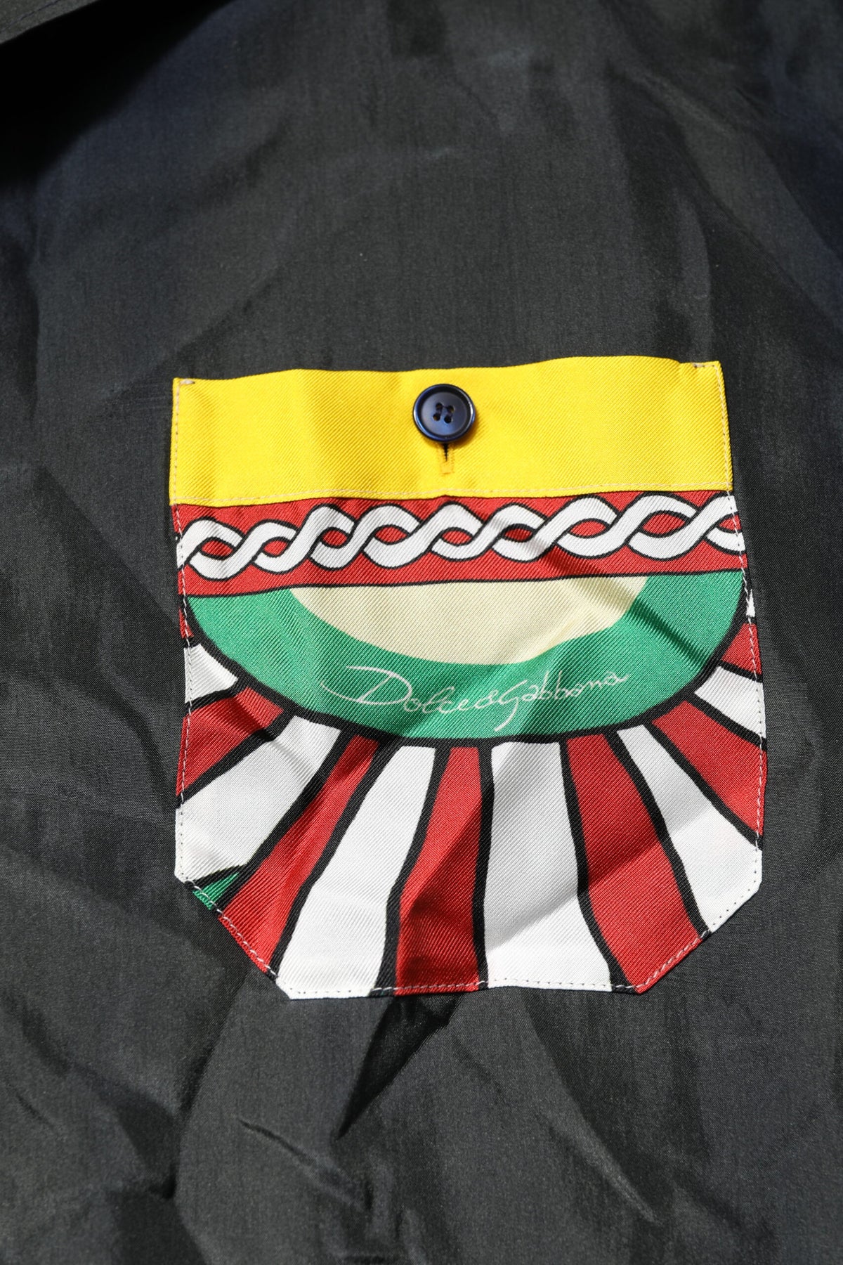 Chemise homme décontractée en soie noire à manches courtes Dolce &amp; Gabbana