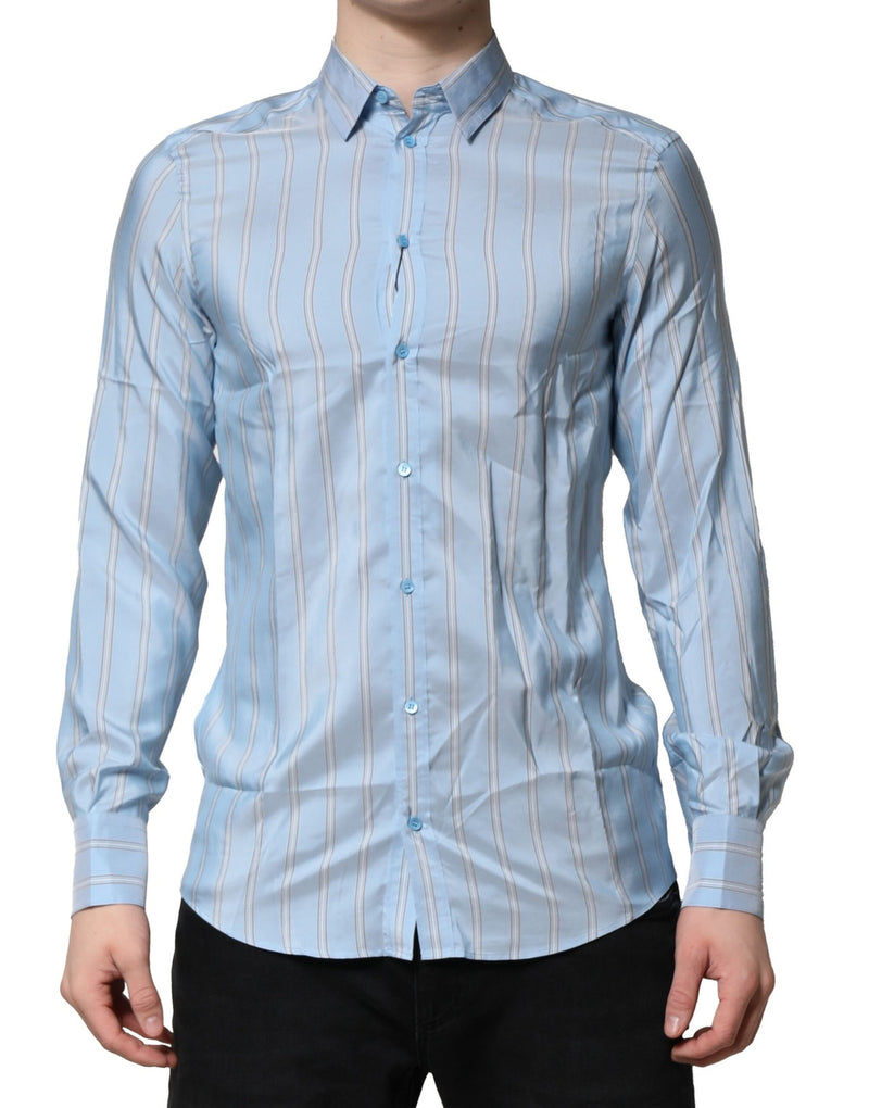 Chemise habillée rayée MARTINI bleu clair de Dolce &amp; Gabbana