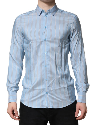 Chemise habillée rayée MARTINI bleu clair de Dolce &amp; Gabbana