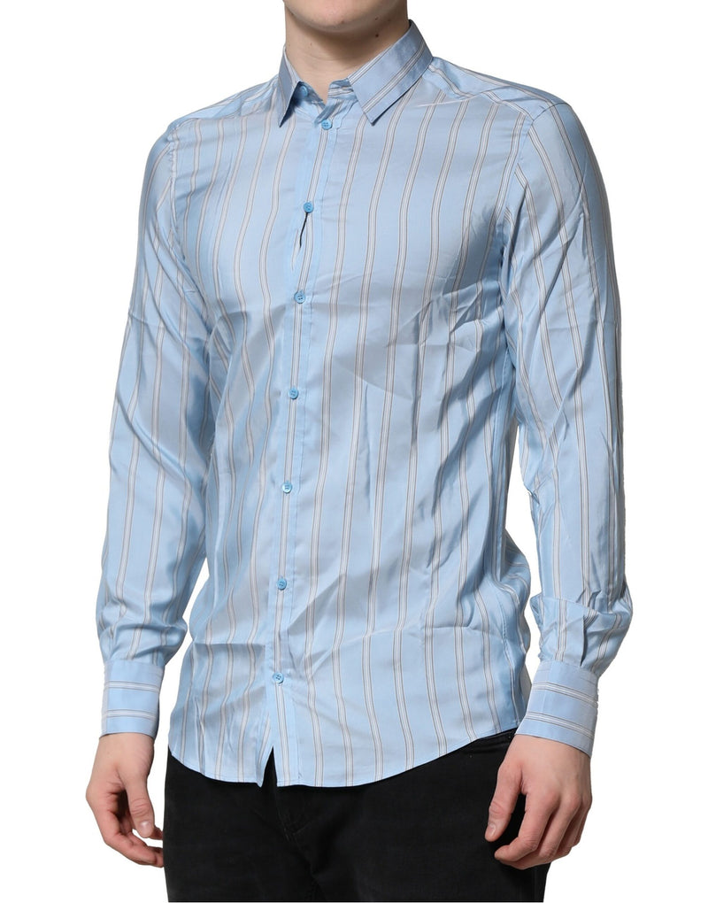 Chemise habillée rayée MARTINI bleu clair de Dolce &amp; Gabbana