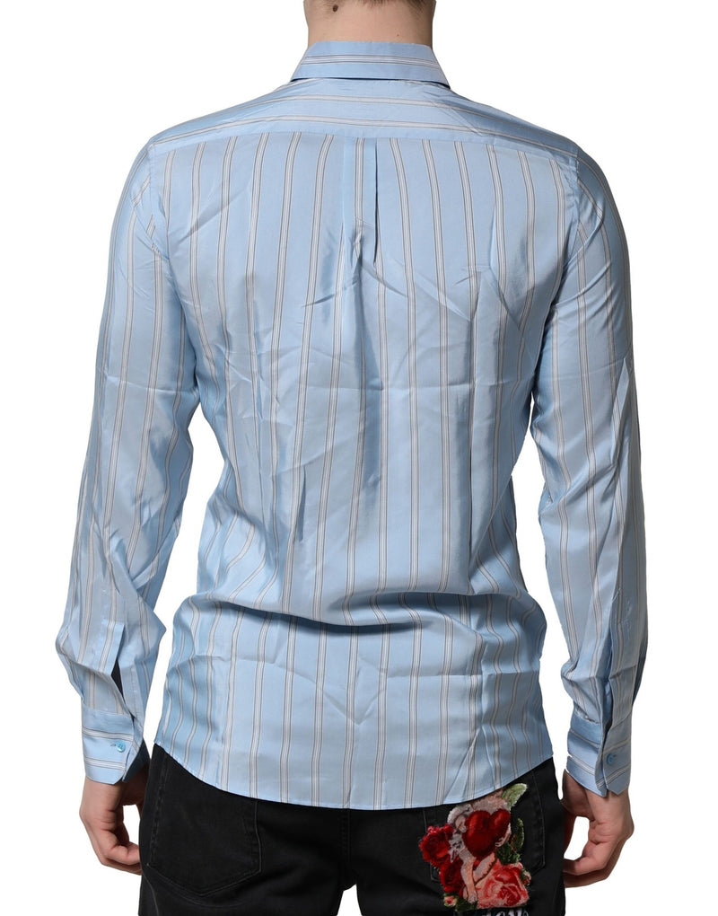 Chemise habillée rayée MARTINI bleu clair de Dolce &amp; Gabbana