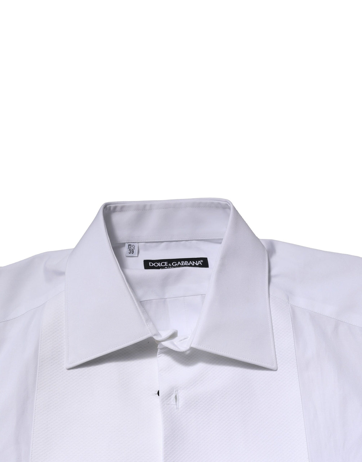 Chemise habillée en coton blanc ornée d'une couronne dorée Dolce &amp; Gabbana