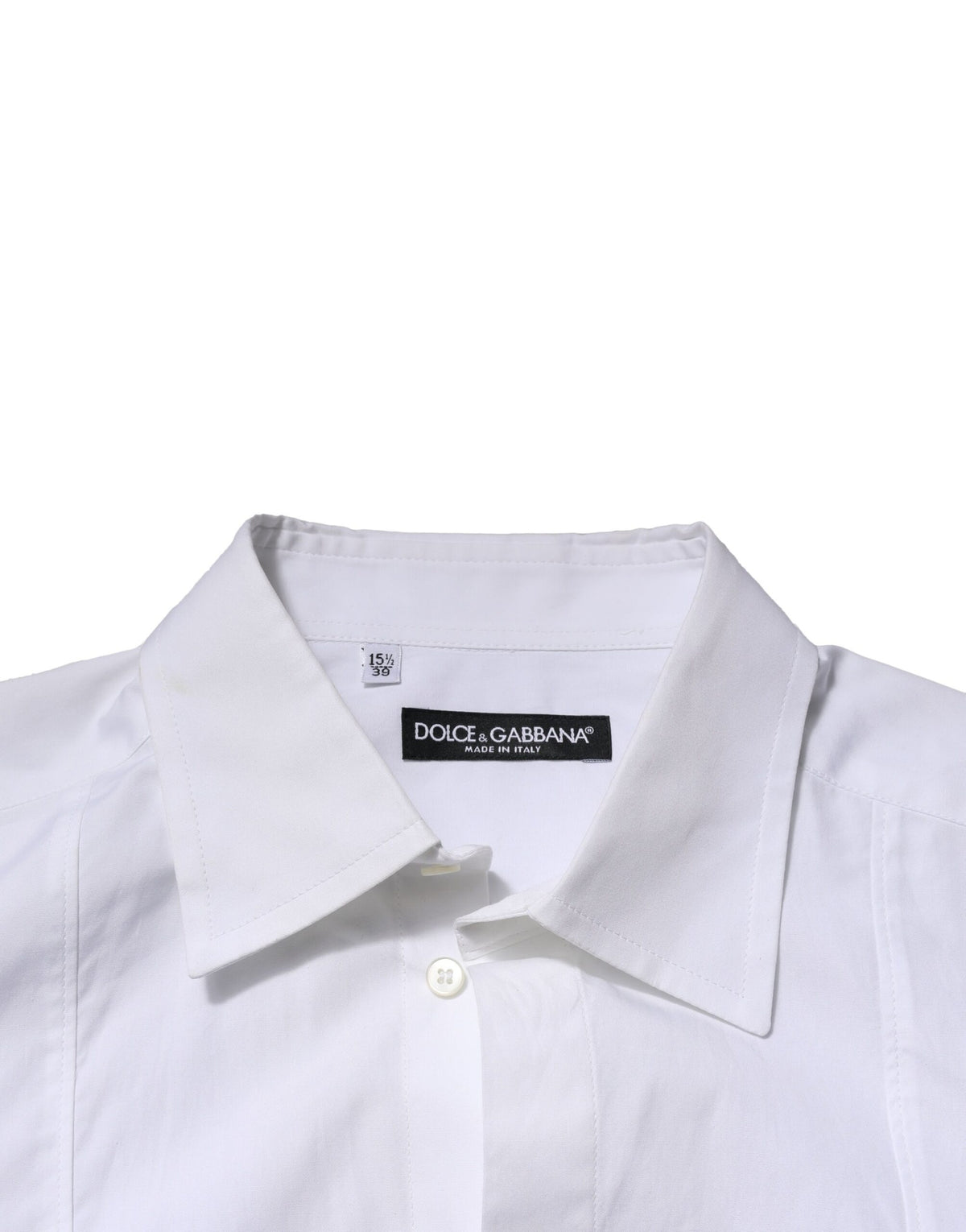 Chemise de ville pour homme en coton popeline blanche de Dolce &amp; Gabbana