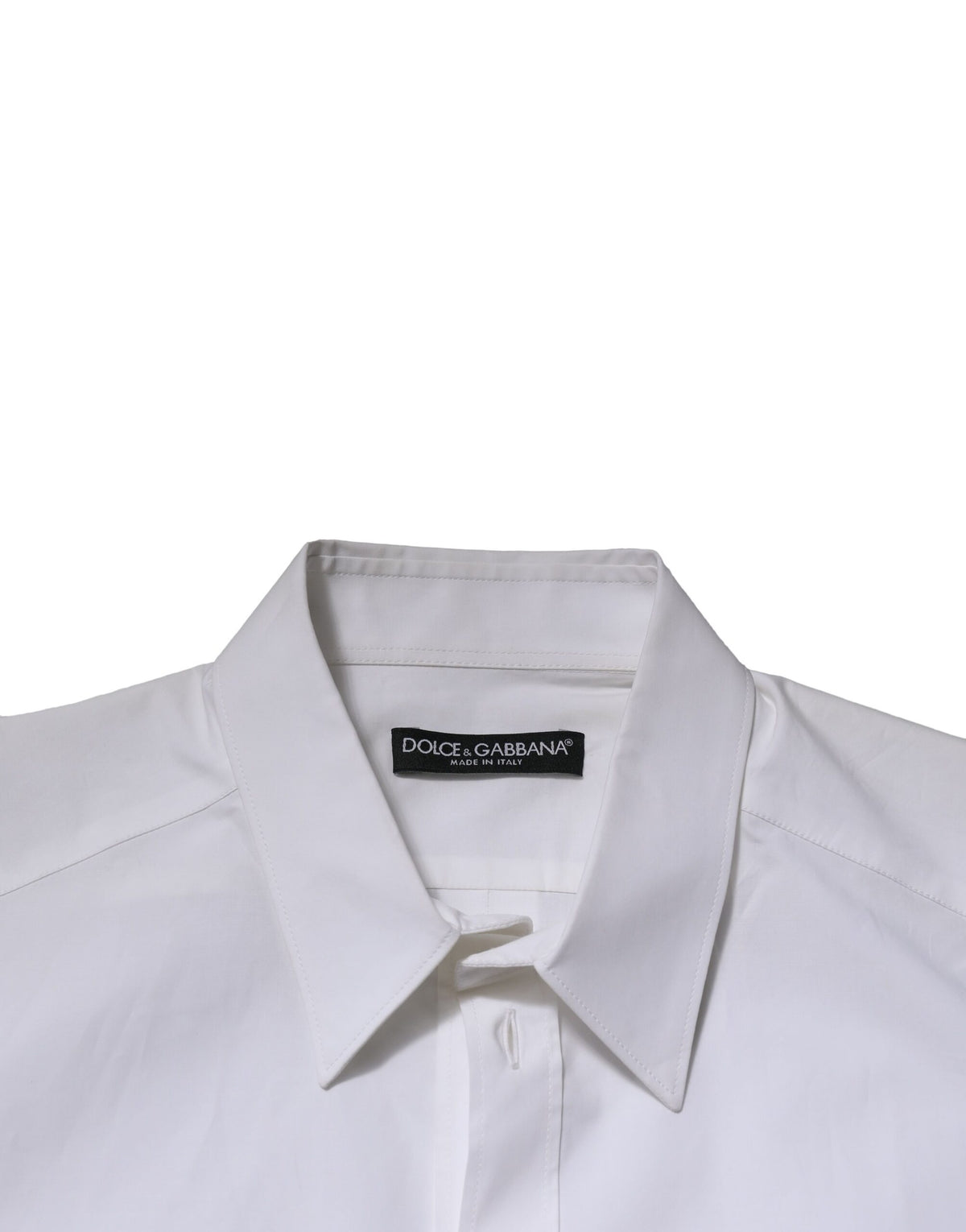 Chemise formelle blanche en coton à manches longues Dolce &amp; Gabbana