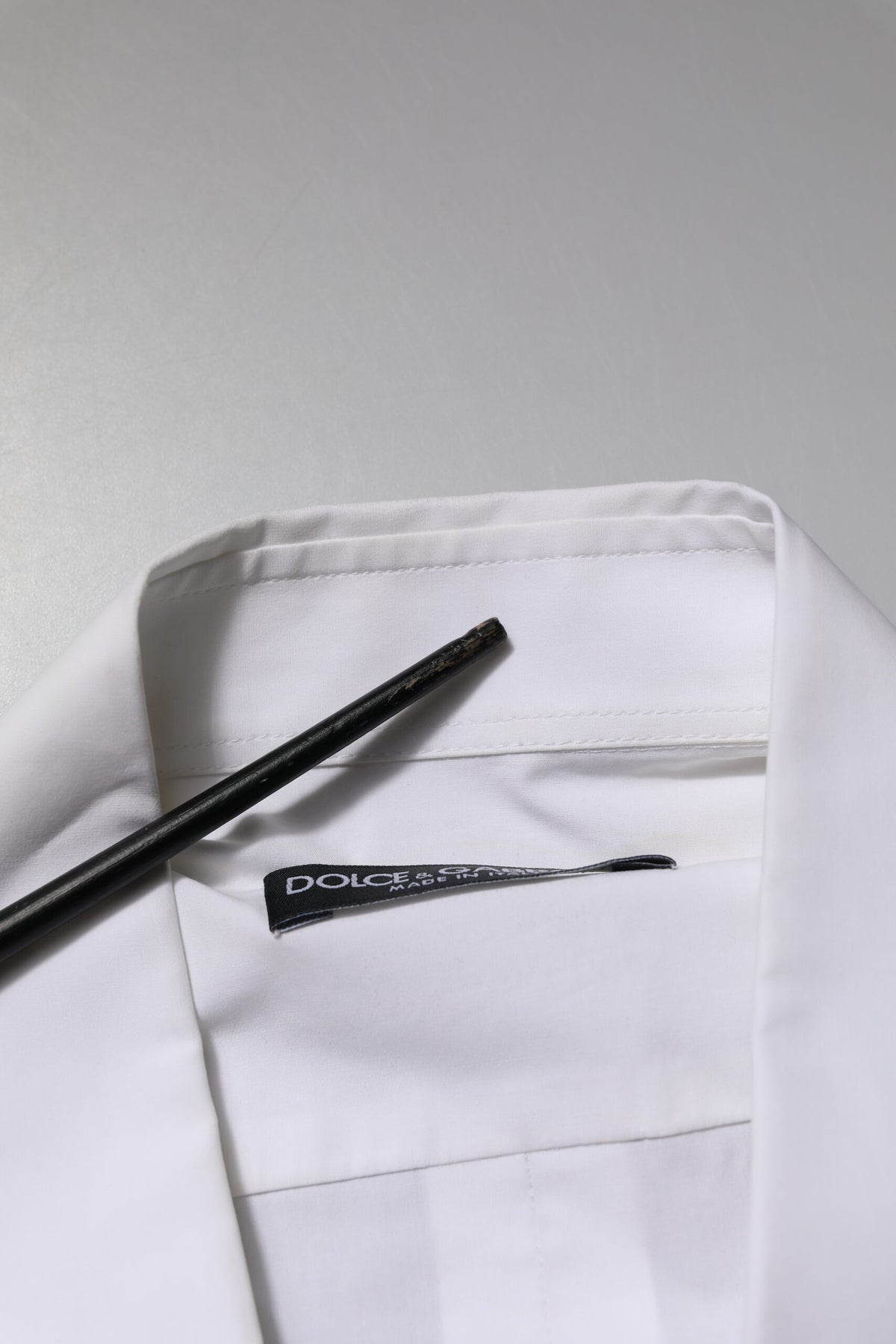 Chemise formelle blanche en coton à manches longues Dolce &amp; Gabbana