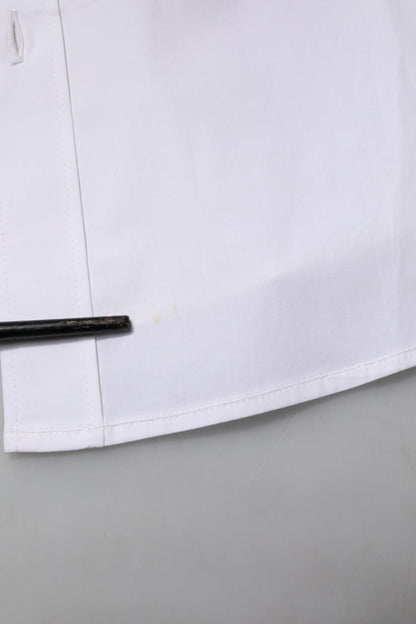 Dolce & Gabbana White Cotton Long Sleeves Dress Formal Shirt