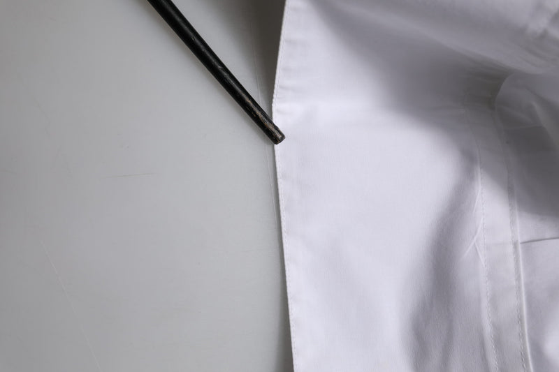 Chemise formelle blanche en coton à manches longues Dolce &amp; Gabbana
