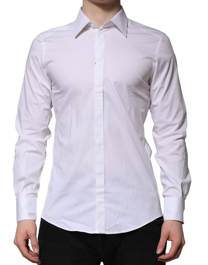 Dolce &amp; Gabbana wit MARTINI overhemd met lange mouwen, formeel.