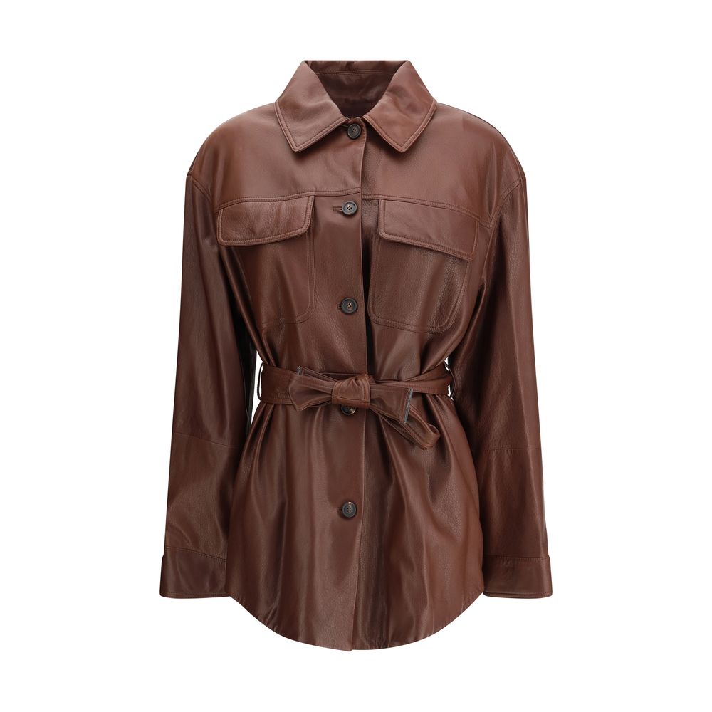 Veste en cuir Sahara de Brunello Cucinelli
