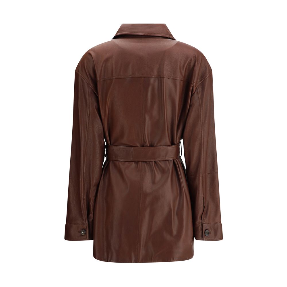 Veste en cuir Sahara de Brunello Cucinelli