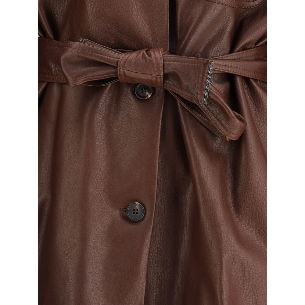Veste en cuir Sahara de Brunello Cucinelli