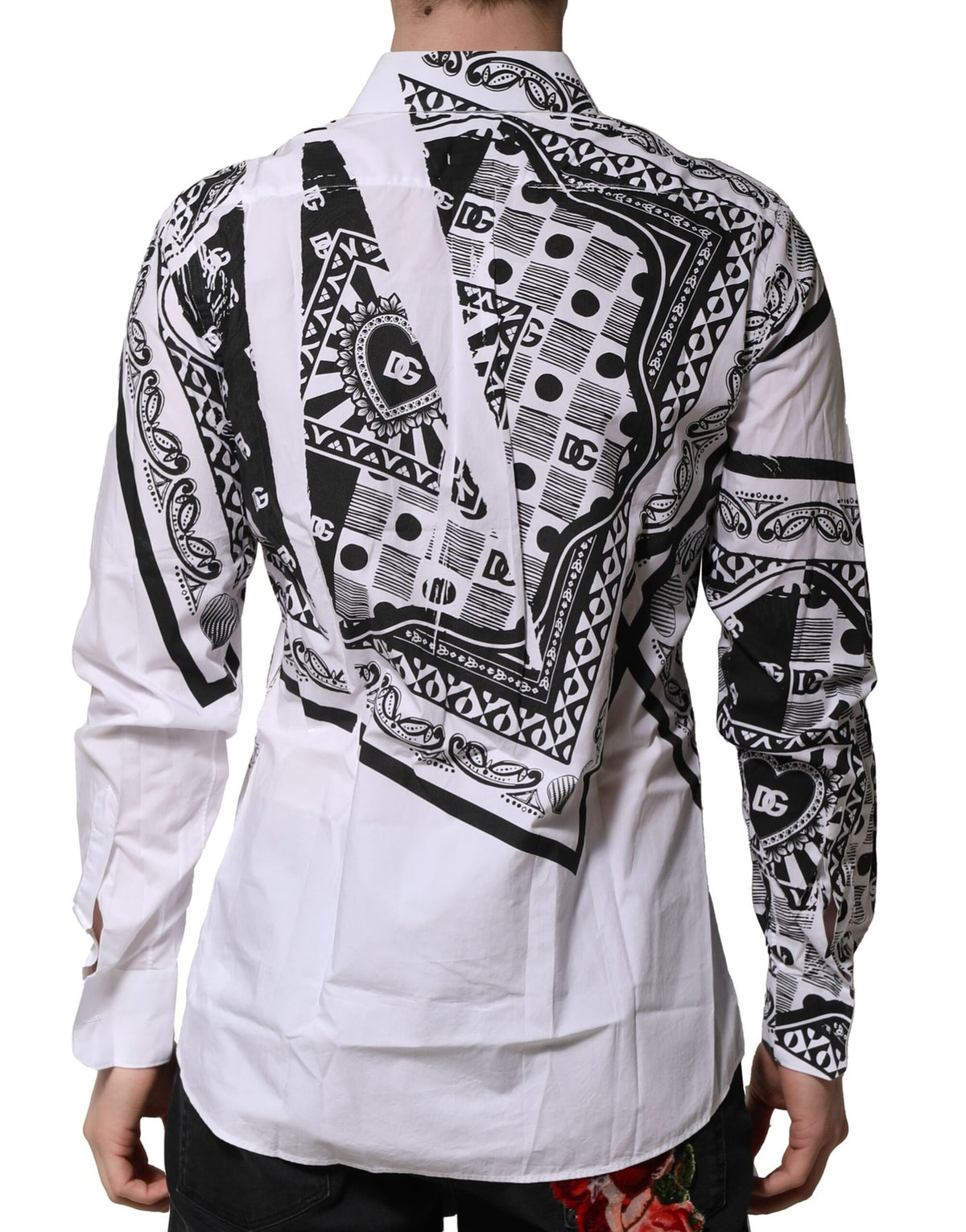 Chemise habillée blanche à imprimé bandana MARTINI de Dolce &amp; Gabbana