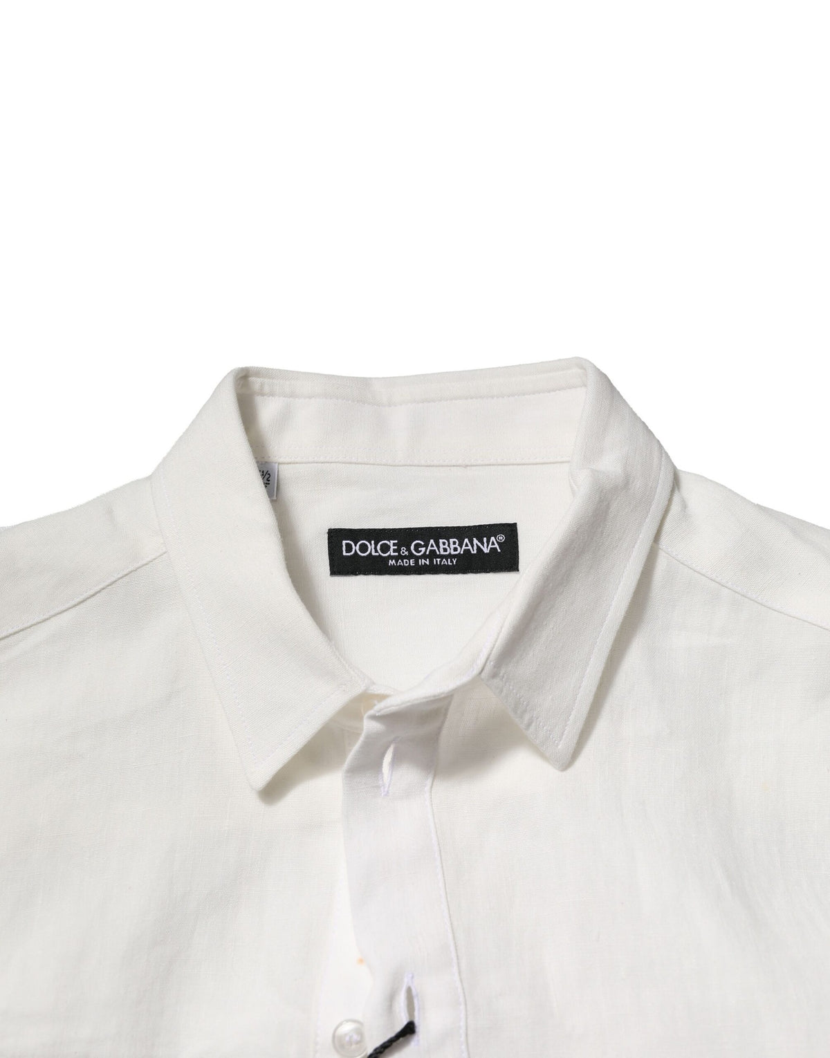 Chemise habillée blanche Dolce &amp; Gabbana, ornée de la couronne DG.