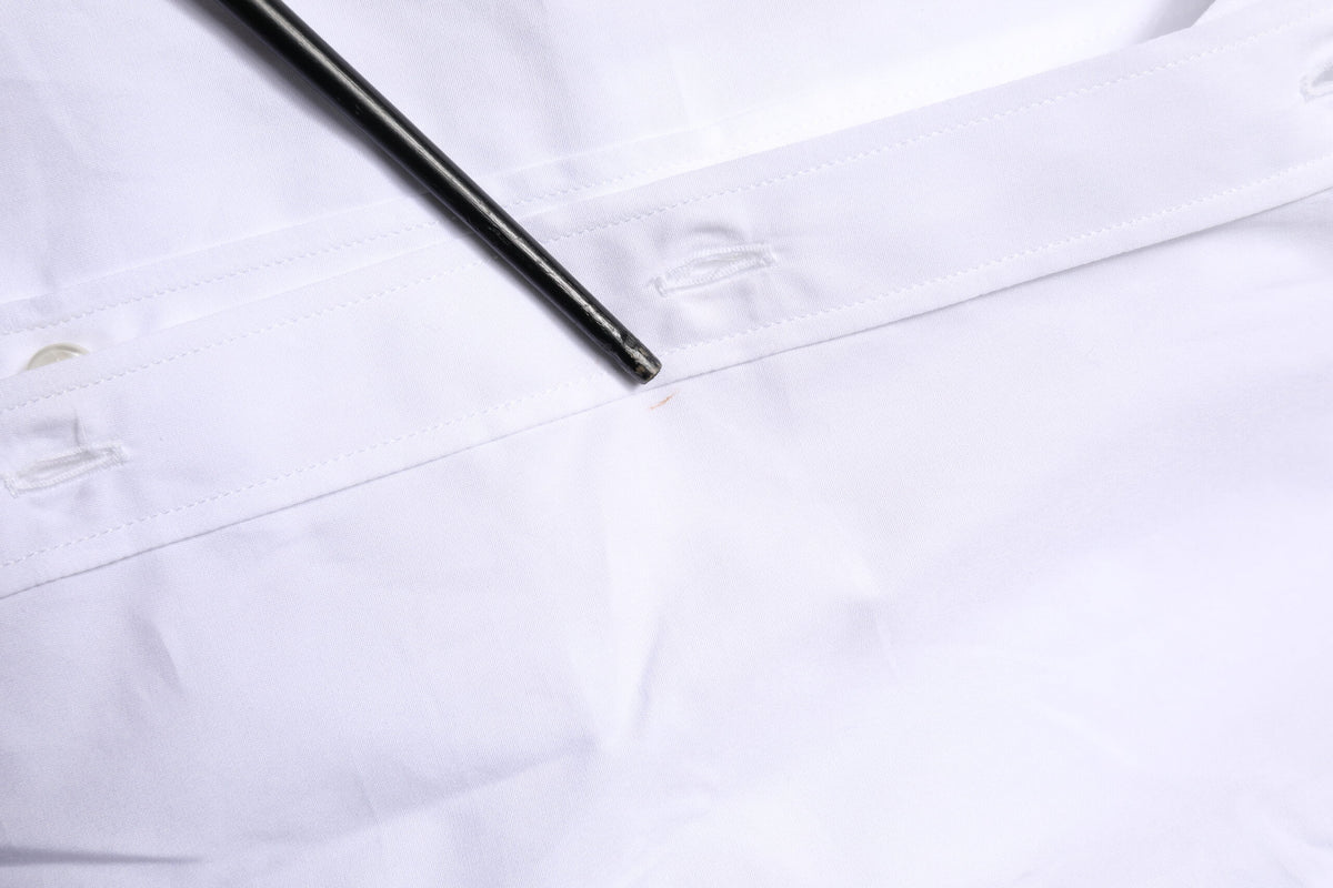 Chemise habillée à manches longues en coton blanc doré de Dolce &amp; Gabbana