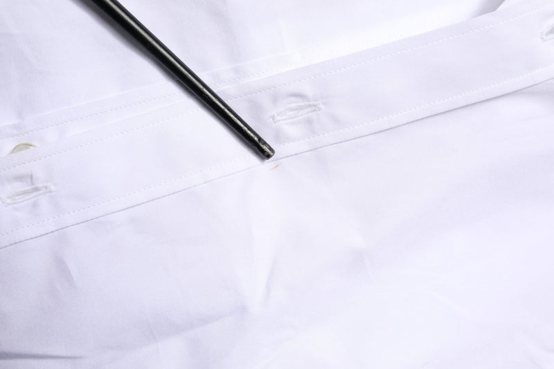 Chemise habillée à manches longues en coton blanc doré de Dolce &amp; Gabbana