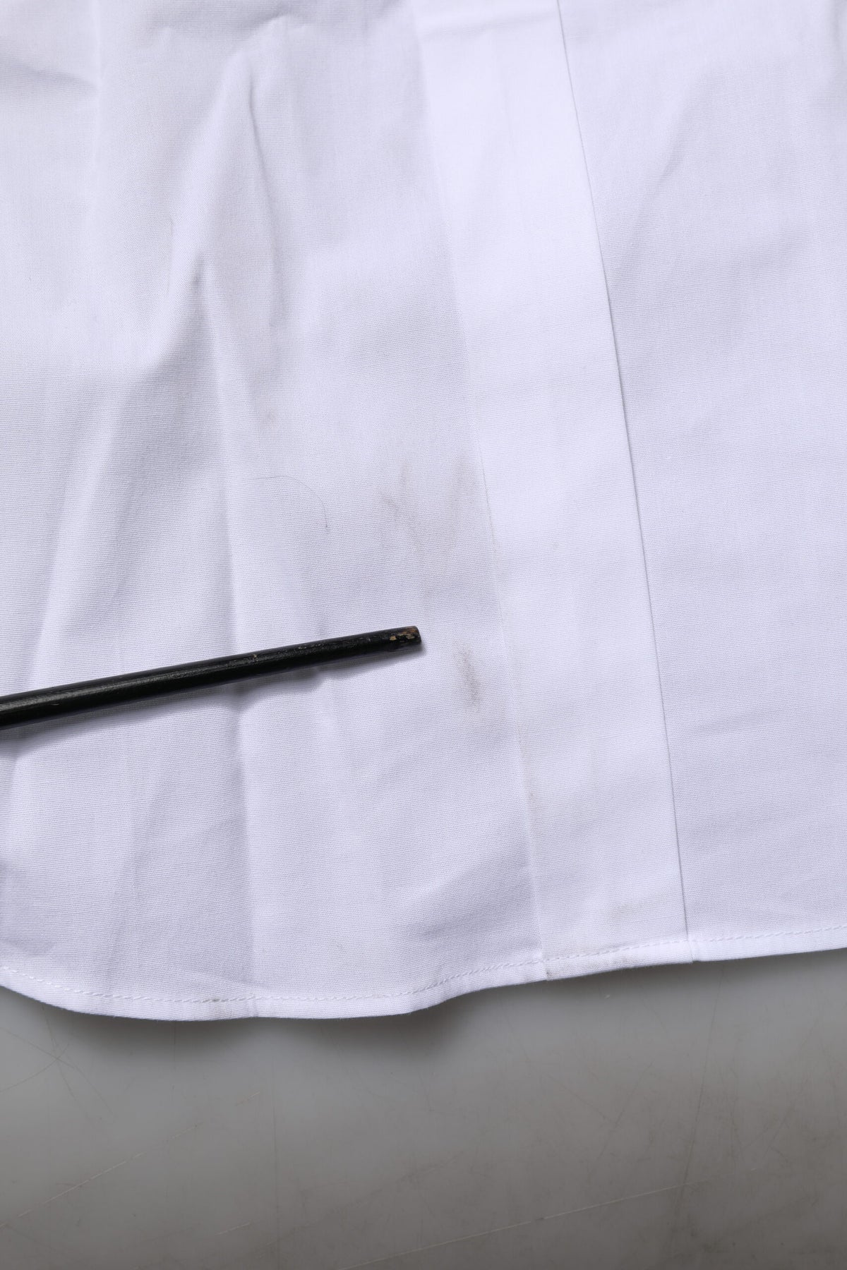 Chemise habillée à manches longues en coton blanc doré de Dolce &amp; Gabbana