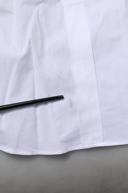 Dolce & Gabbana White Cotton GOLD Long Sleeves Formal Shirt