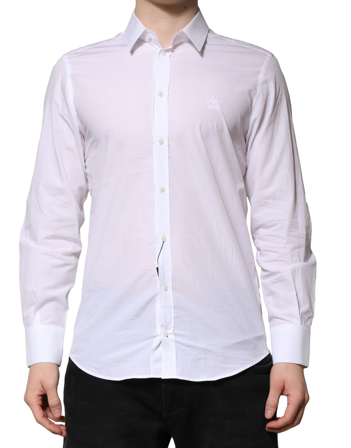 Chemise habillée à manches longues MARTINI blanche pour homme de Dolce &amp; Gabbana
