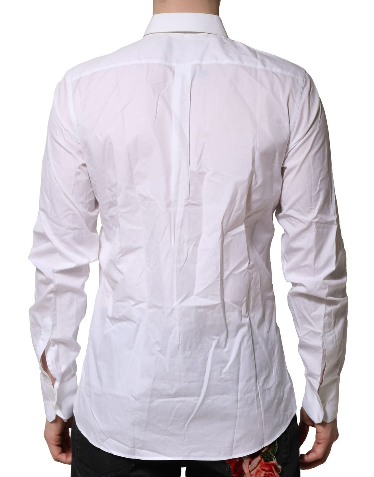 Chemise habillée blanche en coton à volants de Dolce &amp; Gabbana