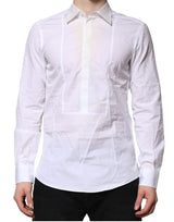 Chemise de ville pour homme en coton popeline blanche de Dolce &amp; Gabbana