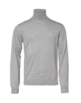 Pull en laine à col montant à manches longues gris de Dolce &amp; Gabbana