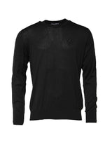 Pull en coton noir avec logo DG pour homme de Dolce &amp; Gabbana