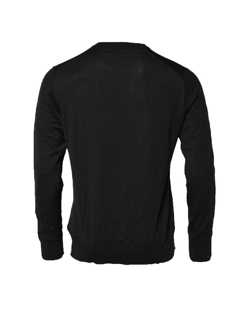 Pull en coton noir avec logo DG pour homme de Dolce &amp; Gabbana