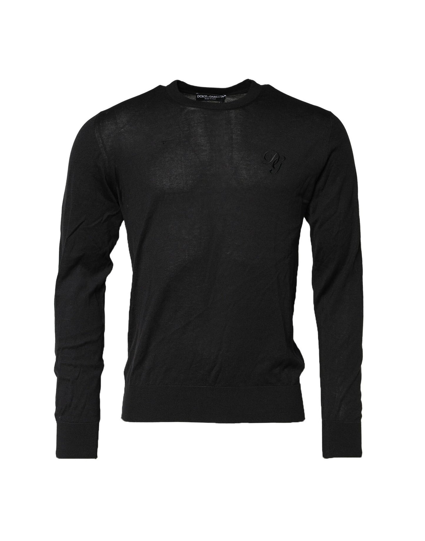 Dolce & Gabbana Dark Gray Cotton DG Logo Sweatshirt Sweater