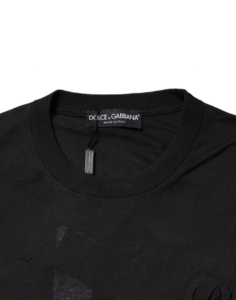 Dolce &amp; Gabbana donkergrijze katoenen sweatshirt met DG-logo