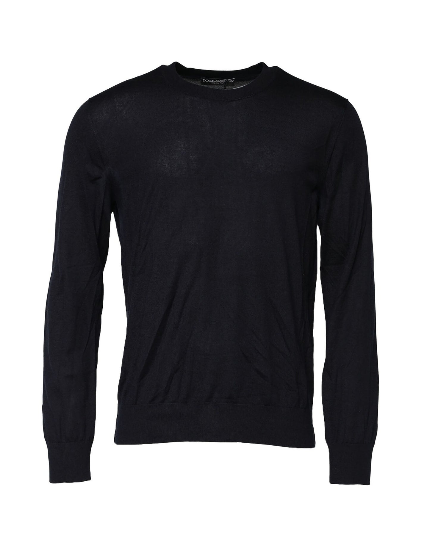 Dolce &amp; Gabbana zwarte trui met lange mouwen en ronde hals.