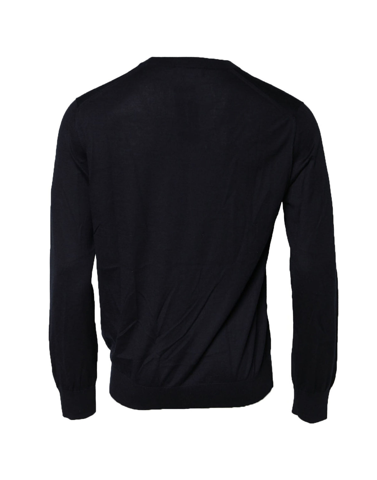 Pull en tricot à manches longues et col rond noir de Dolce &amp; Gabbana
