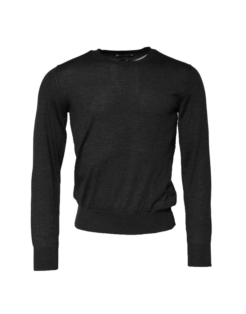 Dolce &amp; Gabbana grijze cashmere crewneck trui/sweater