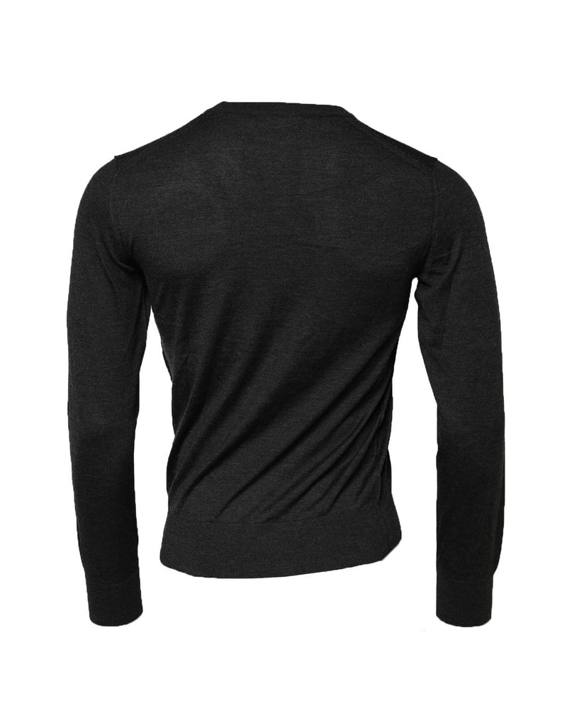 Dolce &amp; Gabbana grijze cashmere crewneck trui/sweater