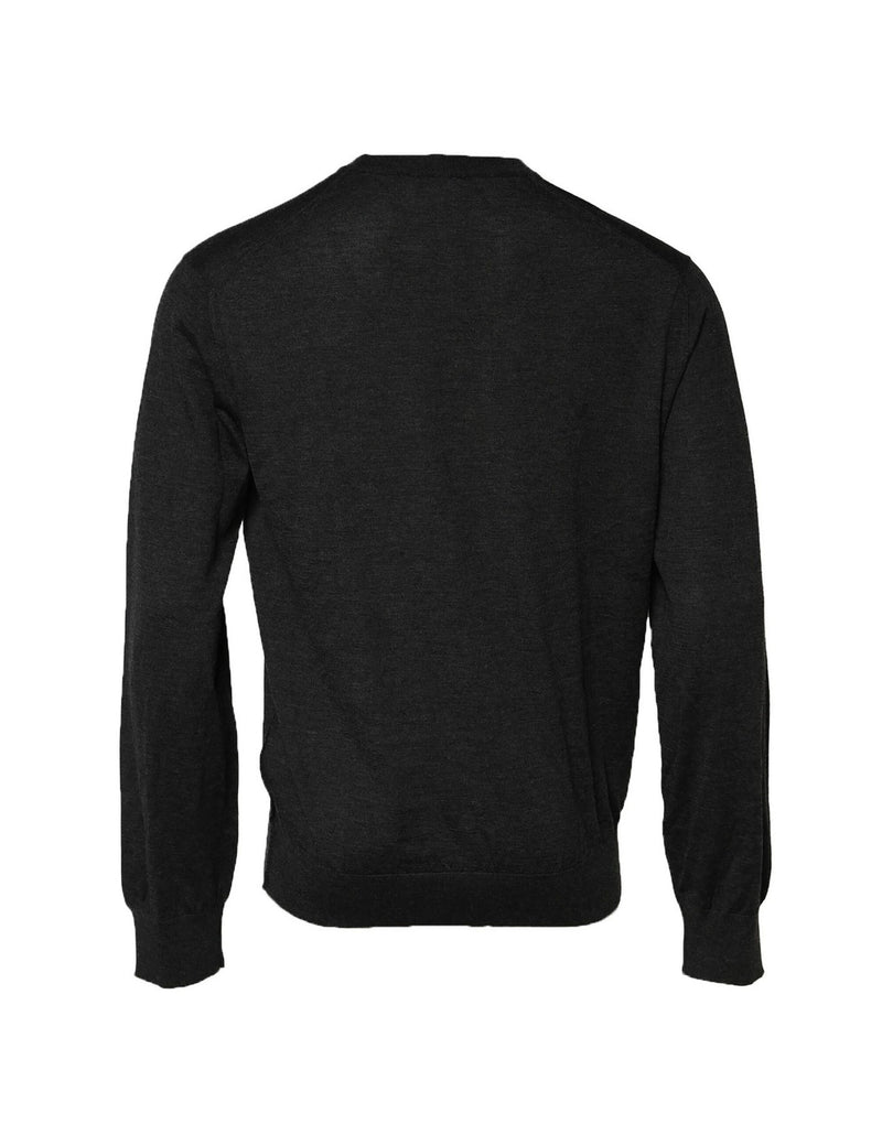 Dolce &amp; Gabbana grijze trui met lange mouwen en ronde hals.