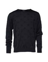 Pull en soie noir à col rond Dolce &amp; Gabbana