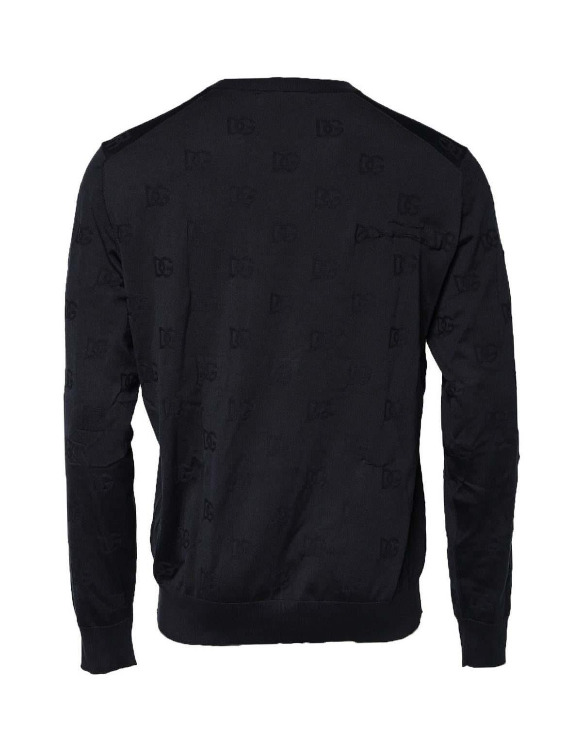 Pull en soie noir à col rond Dolce &amp; Gabbana